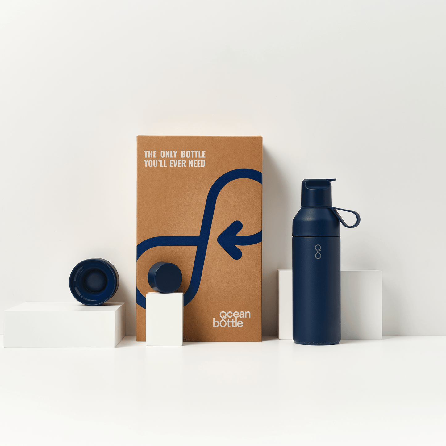 The 3 in 1 Ocean Bottle - Ocean Blue (12oz)