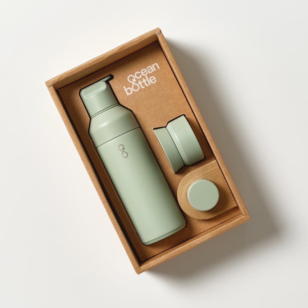 The 3 in 1 Ocean Bottle - Shale Green (12oz)