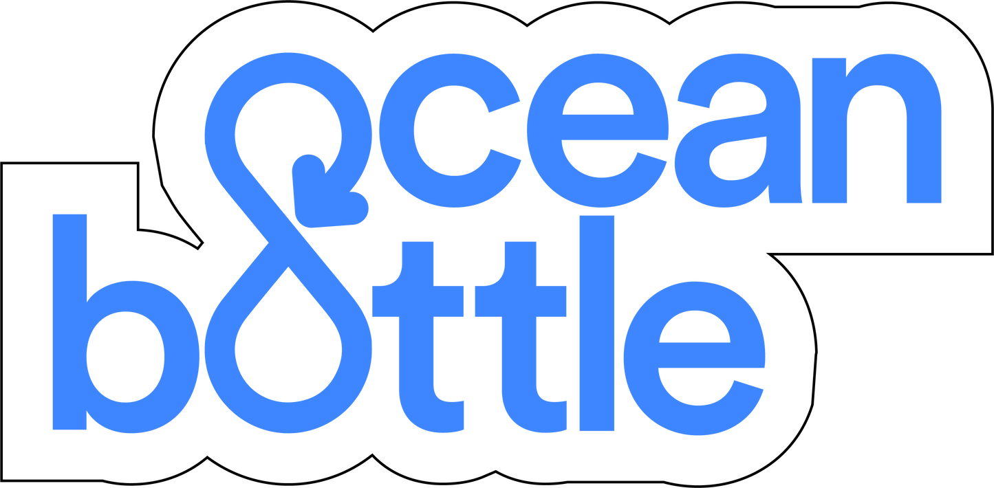 Ocean Bottle Stickers (x4)