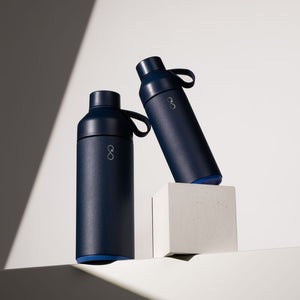 Ocean Bottle - Recycled Stainless Steel Drinks Reusable Water Bottle - Eco-Friendly & Reusable - Ocean Blue - 34 oz