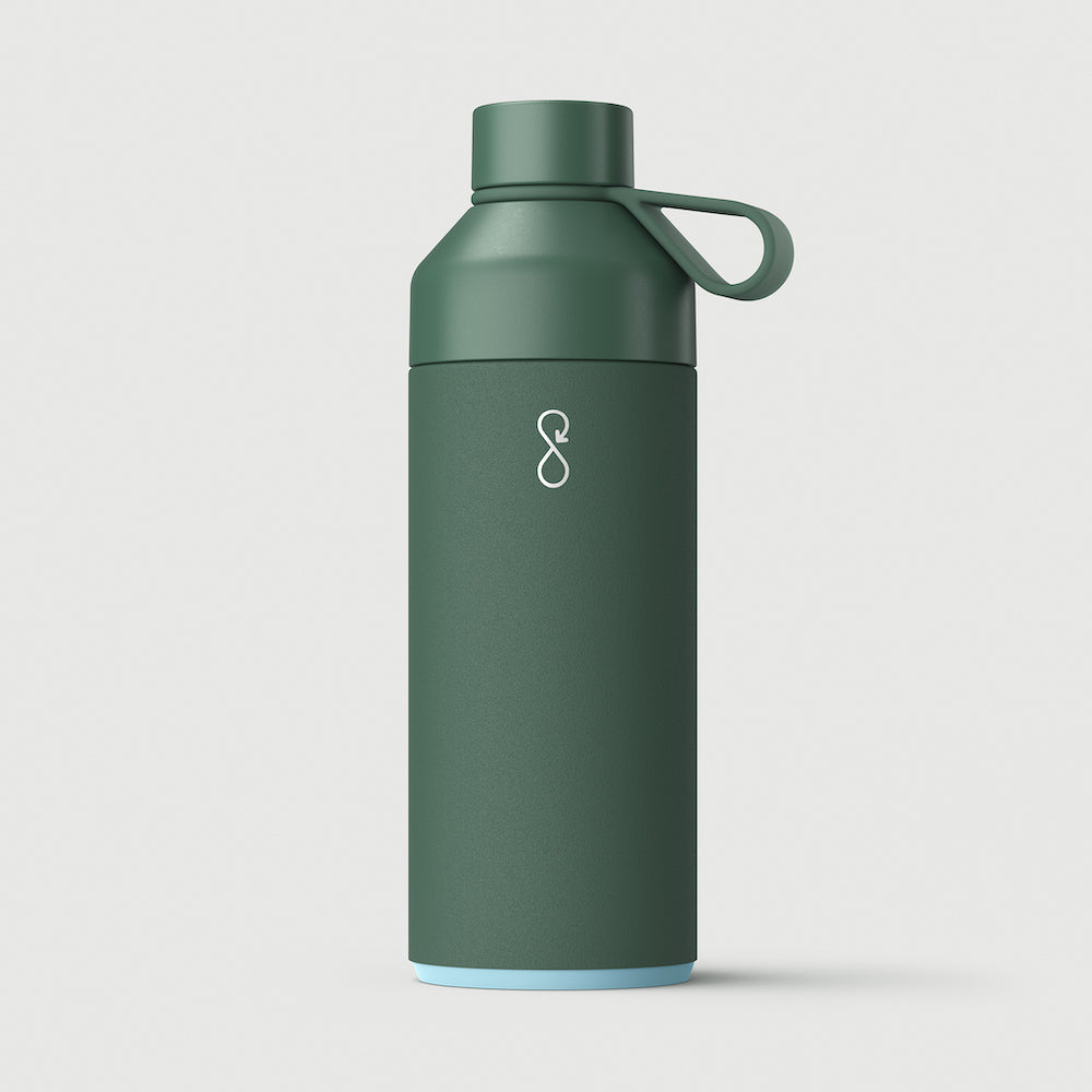 Large 1 Litre Green Stainless Steel Water Bottle