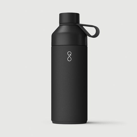 Lv inspired matte black water bottle