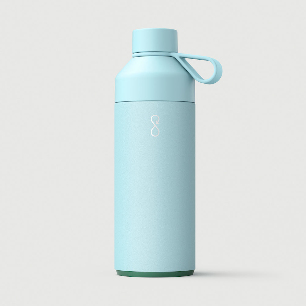 Light Blue Metal Water Bottle