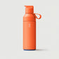 Orange Water Bottle with Straw